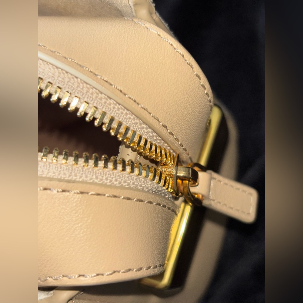 J.Crew Small Berkeley Top Handle Suede and Leather Bag Light Khaki CH242 - Picture 15 of 16
